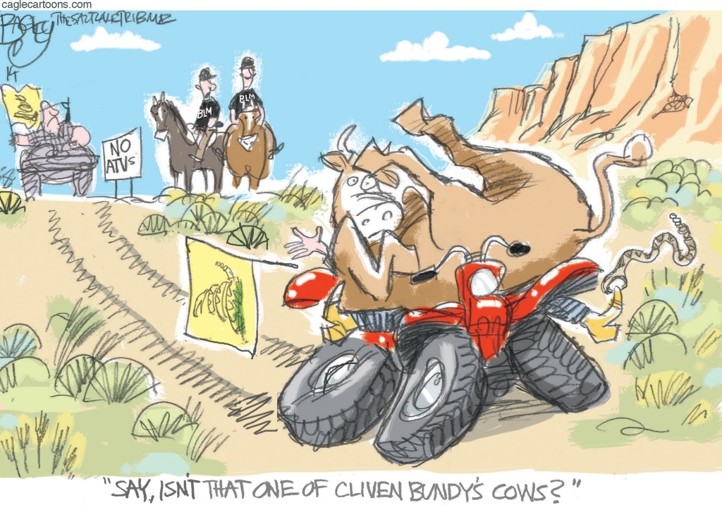 Clven Bundy Cartoon (Pat Bagley)