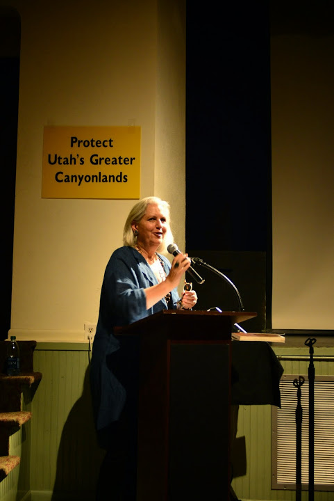 Author Terry Tempest Williams reads at our "Greater Canyonlands: The Next 50 years" event in Moab.  Copyright Tim Peterson.