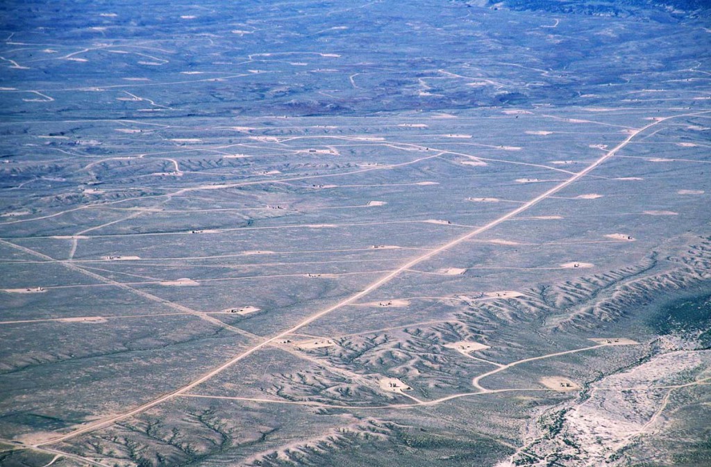 Drill pads in the Uintah Basin, Utah. Copyright Lin Alder